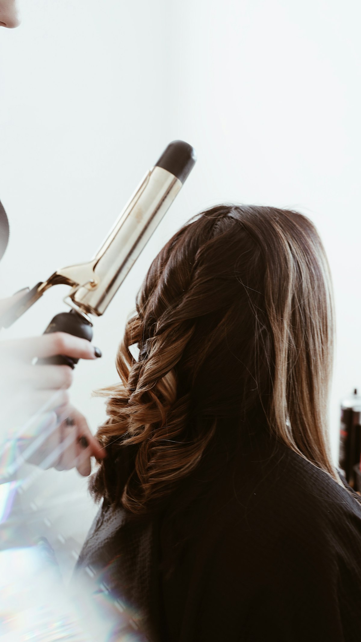 Woman with healthy natural curls